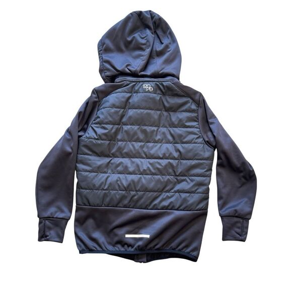 H&M black Hooded Athletic Boys Jacket SZ M #2481 - Picture 6 of 14